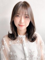 リヤン 表参道(lyann) ピンクベージュシースルーバングレイヤーカット前髪モテ髪