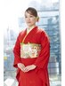 【8時から土日祝限定】ヘア+振袖着付け18000円 ※1週間前迄の受付