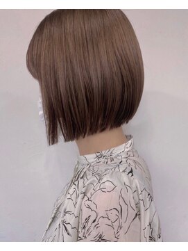 マイレ(maile) 【maile】ミニボブ×ココアブラウン×ブリーチあり