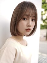 エル 横浜(eL)&nbsp;【eL 横浜】小顔シースルー　グレージュ　ボブ　(大島)