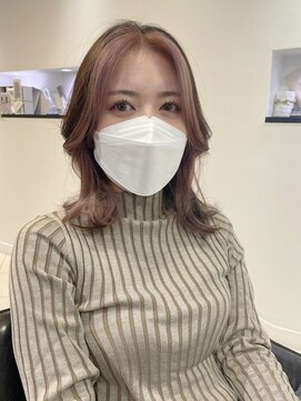 ラブクロムトーキョー オモテサンドウ(LOVECHROME OMOTESANDO) 伸ばしかけイメチェン馴染みピンクベージュ