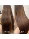 縮毛矯正ビフォーアフター