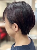 ヘアークリアー 春日部 大人可愛い耳かけショート×バイオレットブラウン/30代40代50代