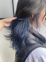 オタクヘア 渋谷(OTAKU HAIR) ブルーインナーカラー 推しカラー ケアブリーチ