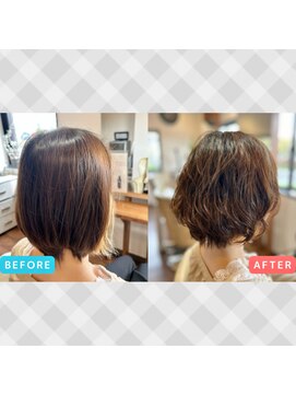 ヘアールシア(hair Lucia) 【南草津】カーリーな華やかプードルボブパーマ