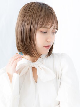 ドクターズ サロン ラブ(Dr's Salon LAB) 艶カラー小顔切りっぱなし前下がりボブg古河20代30代40代