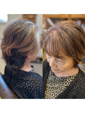 シンズ 仏生山店(SHIN'S) 脱白髪ハイライトカラー