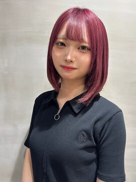 ファンファンバイルー 岐阜(fan fun by Rooo) ブリーチオンカラーチェリーピンク