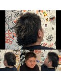 個性が欲しい方必見！襟パーマソフモヒ/マレットヘアー