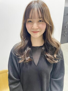 ヘアー アイス 御器所本店(HAIR ICI) 可愛いレイヤーカットブリーチなし透明感カラーブラウンベージュ