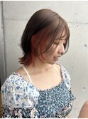大人可愛いショートウルフ小顔レイヤーカットインナーカラー