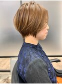 ◇大人可愛い20代30代40代50代前下がりショートボブ丸みショート