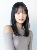 韓国レイヤー顔周りカット透明感カラー髪質改善艶髪シースルー
