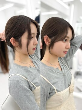 アマトウキョウ アユンチェ(AMA TOKYO×AYUNCHE) 韓国ヘア　2wayバング  レイヤーカット くびれヘア  顔周り