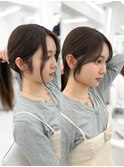 韓国ヘア 2wayバング レイヤーカット くびれヘア 顔周り