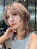 ウルフレイヤーブリーチウルフカットおくれ毛_F0965