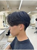メンズセンターパート/ニュアンスパーマ