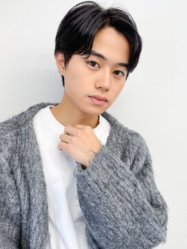 アース 明石店(EARTH) メンズ◎韓国風刈り上げセンターパートニュアンスパーマ冬カラー