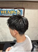 スパイキーショート×テーパーフェード