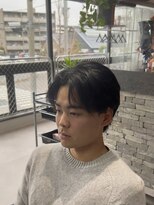 ブラック(BLACK) 毛流れセンターパート