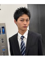 オーシャントーキョーオーバー 渋谷(OCEAN TOKYO OVER)&nbsp;アップバングビジネスショートリクルート短髪眉カット黒髪