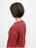 ショートボブ　白髪ボカシハイライト　ダブルカラー　名東区