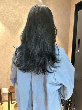 アシアト 名古屋 名駅店(. ...ashiato... .) 透ける暗髪◎ネイビーカラー