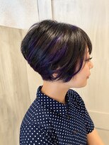 ヘアーリゾートガーデン 南林間店(Hair Resort Garden)&nbsp;南林間でブリーチが得意｜パープルカラー×ショートボブ
