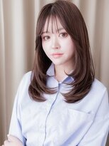 カバーヘア ブリス 戸田公園西口店(COVER HAIR bliss)&nbsp;流しバング黒髪アッシュハッシュカットレイヤーロング20代30代Y