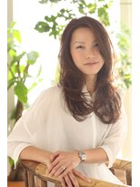 グラニュー(granew)&nbsp;大人かわいいモード3Dカラージグザグバングフェザーロング