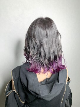 ワット 新宿店 ☆裾カラーパープル×ダークグレー☆【担当DAIKI】