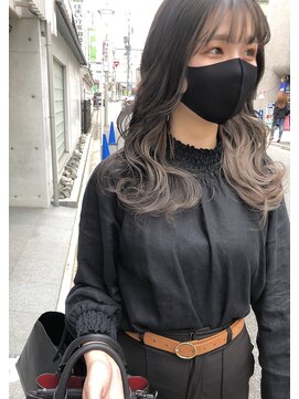 アンユージュアル(unusual) ＊前髪インナーカラーベージュグレージュカラーイヤリングカラー