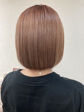 ルフレ 新宿本店1st(Reflet) 《ミニボブ　ピンクベージュ》#新宿#新宿三丁目#髪質改善