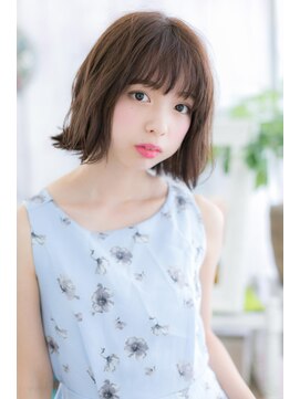 ミック 日暮里店(miq) くせ毛風外ハネカールで大人ガーリー♪切りっぱなしボブa1