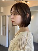 ラベンダーアッシュ × ナチュラルボブ