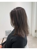 【 YOKE 】切りっぱなしロブアッシュグレージュ前髪レイヤー