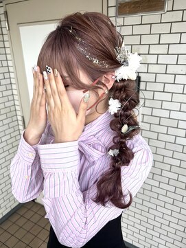 フェリーチェ(Felice) 袴用ヘアセット　卒業式ヘアセット　サイド編みおろし