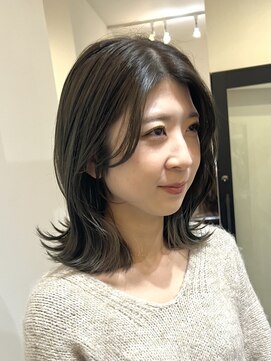 ネウィ ジャム 町田(newi JAM) くびれヘア/オリーブブラウン/ミディアムヘア/顔まわりカット