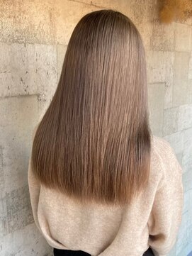 ミルヘアデザイン(mil hair design) 韓国くびれレイヤーカットベージュカラーグレージュカラー