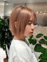 ミズチャーム(Ms.CHARM)&nbsp;ハイトーンカラー/ピンクオレンジ/切りっぱなしショート