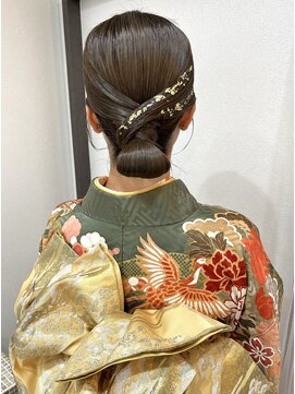 ミラ(Mila) 結婚式お呼ばれ★振り袖着付けヘアセット タイトアップ 金箔