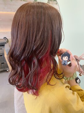 メイ 池袋(mei) インナーカラー/推し色/レッド/ベージュ/派手髪