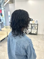 ブラウン(Brown)&nbsp;レイヤーカット/ロングパーマ/ウェットヘア