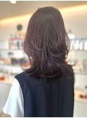 レイヤースタイル　ラベンダーブラウン
