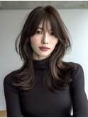 20代30代◎セミロングレイヤーカットくびれヘア