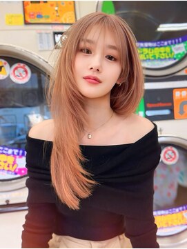 シェイト(ciate) レイヤーカット×暖色ベージュ/Instagram→ciate_mst