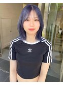 《袴田》レイヤーボブ/ネイビーブルー