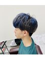 サム S+D HAIR COMMUNITY SAM メンズメッシュ/青メッシュ/メッシュカラー
