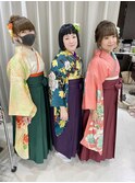 卒業式アンティーク袴ヘアアレンジ