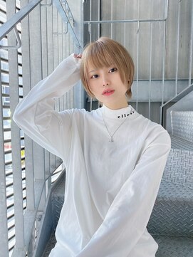 リアイス(Re:ICE) ミニウルフ/くすみブルー/流れるレイヤー/インナーハイライト